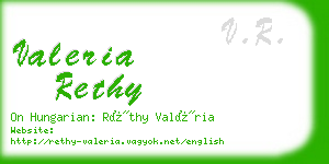 valeria rethy business card